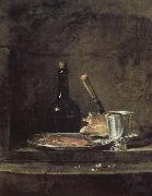 Jean Baptiste Simeon Chardin Silver glasses have lunch oil painting reproduction